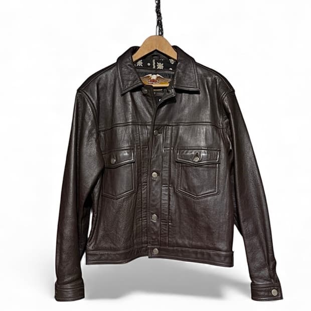 90's 할리데이비슨 2nd 트러커 가죽자켓