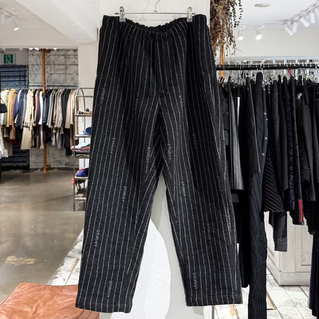 스투시 x 나이키 블랙 NRG 스트라이프 울 팬츠