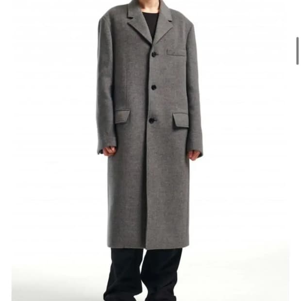 mngu 싱글 체스터 코트 그레이 m95