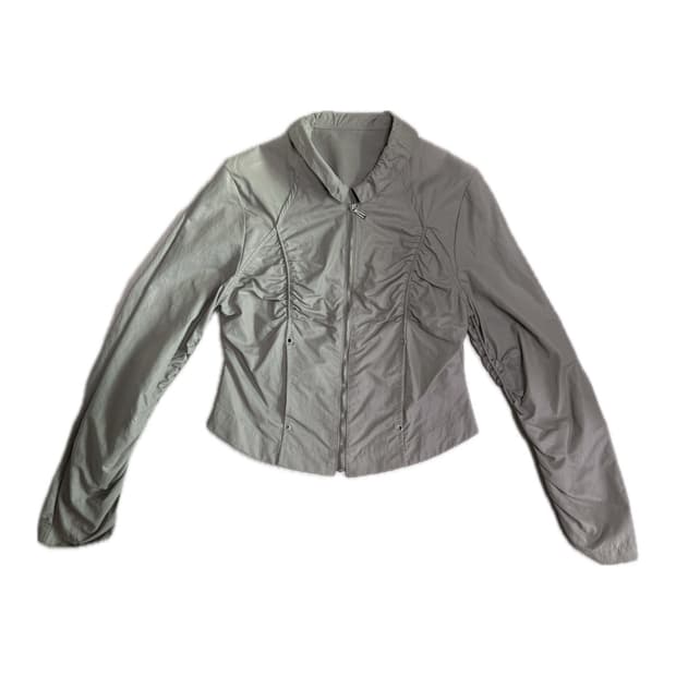 셔링 바람막이 자켓