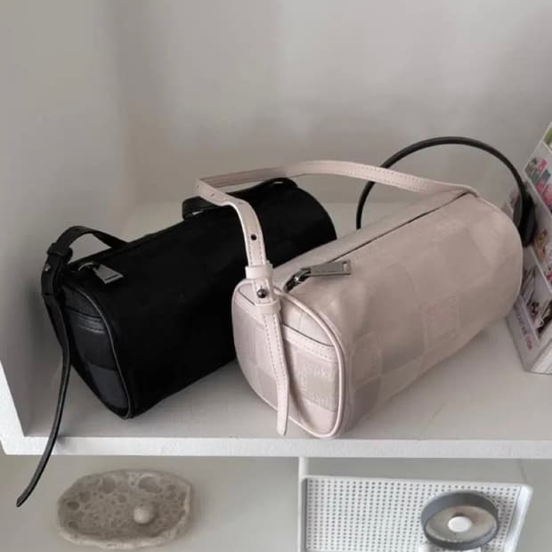 아카이브앱크 자카드 미니 볼링백 숄더백