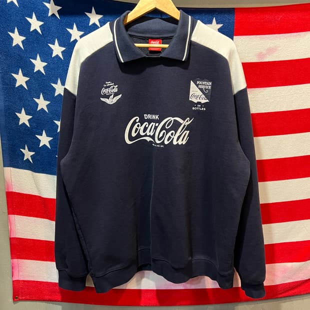 코카콜라 풀오버 카라 맨투맨