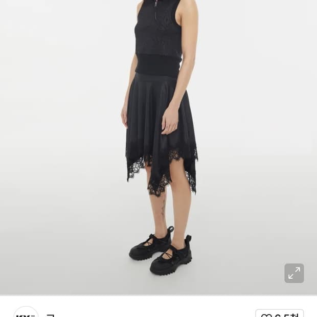 Kyo 쿄 레이스 블랙 스커트