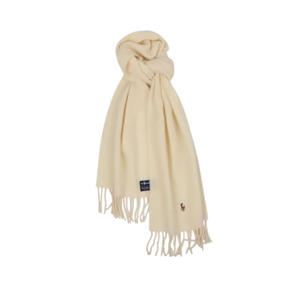 폴로 랄프로렌 아이보리 램스울 머플러