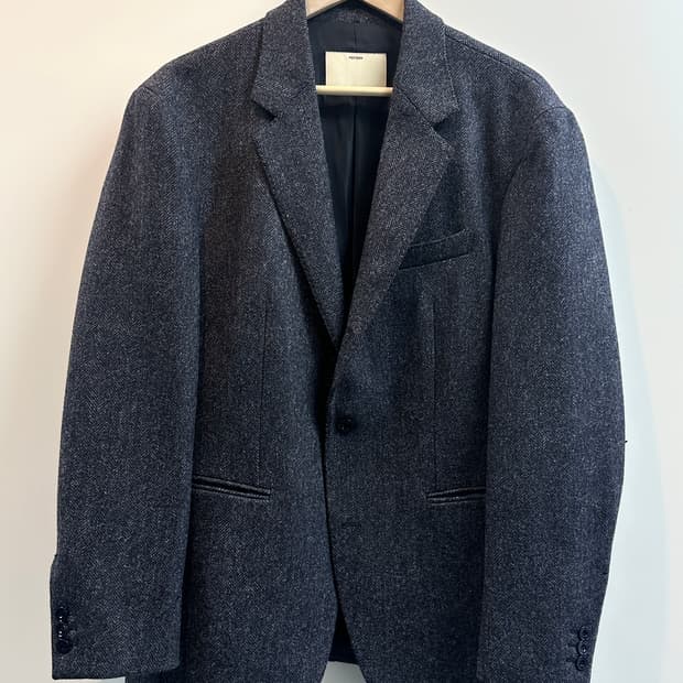 포터리 쉐틀랜드 울 싱글 브레스티드 자켓 (차콜네이비/새상품, 3)