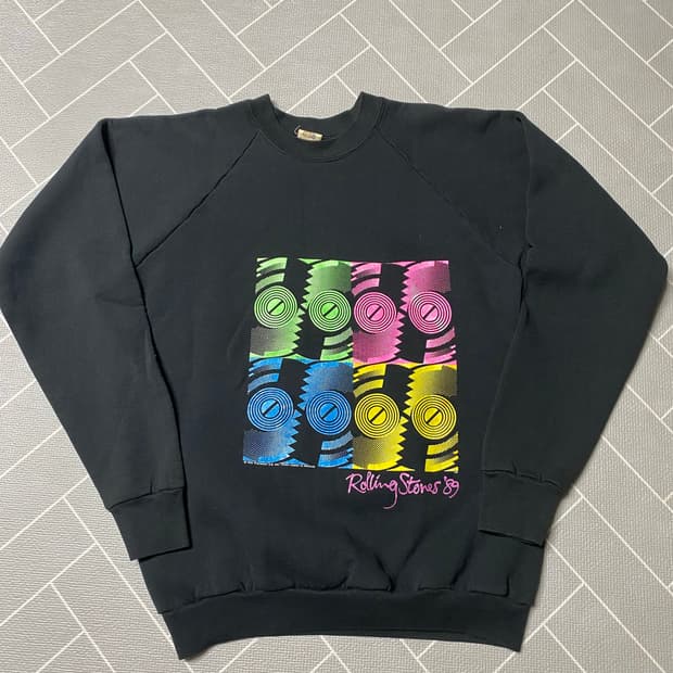 80s 빈티지 롤링스톤즈 스웻셔츠 뤡코즈 블라인드파일즈