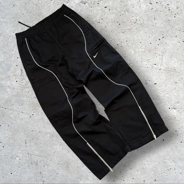 [L] 나이키 NSW 하이웨스트 블랙 트랙 카고 바지 팬츠 D468