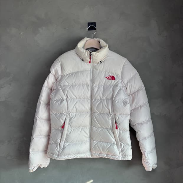 노스페이스 700 눕시 구스다운 패딩 화이트