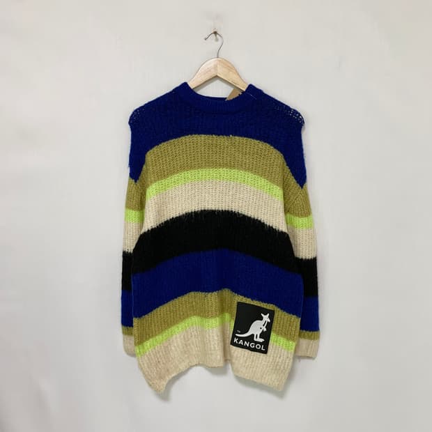 캉골 x h&m 콜라보 멀티 스트라이프 니트 빈티지 남녀공용