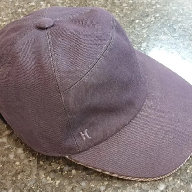 HERMES 'H' Logo Denim Ballcap