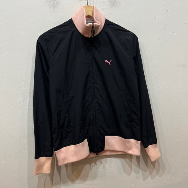 PUMA 퓨마 재팬 핑크로고 나일론 봄버자켓