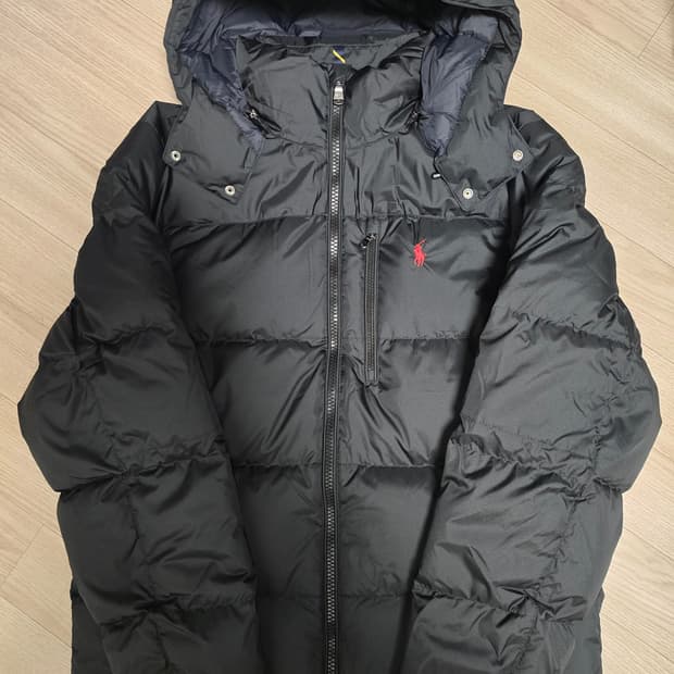 (새상품) 폴로 랄프로렌 고햄 다운 패딩 블랙  L사이즈