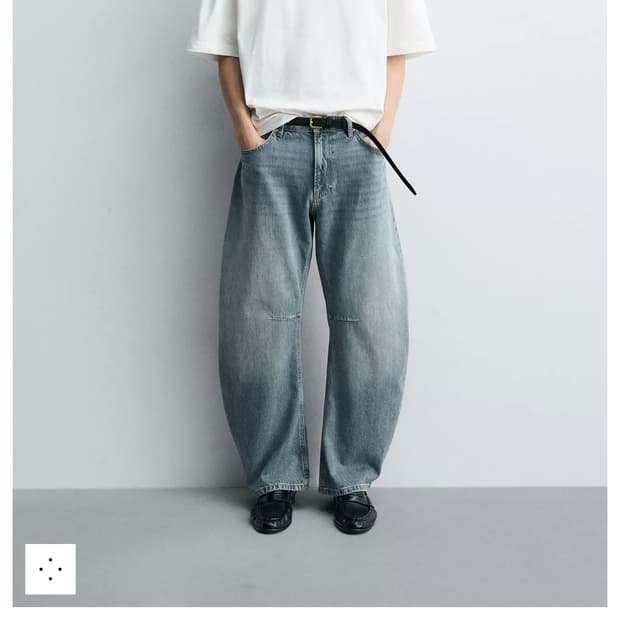 자라 배럴 릴렉스핏 청바지 