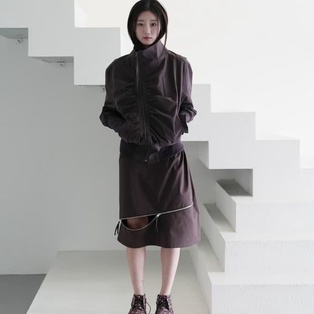 구매)인앤양인하모니 셔링 자켓 퍼플