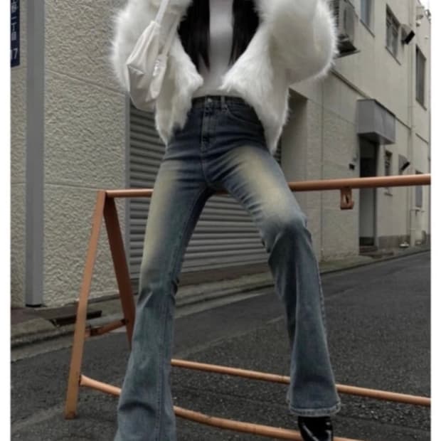 이네기 베어부츠컷 데님팬츠M