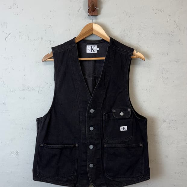 캘빈클라인 90s USA 빈티지 데님 베스트