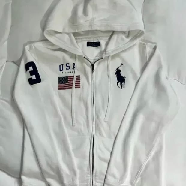 (구해요) 폴로 빅포니 성조기 후드집업 화이트 S, XS구해요!!