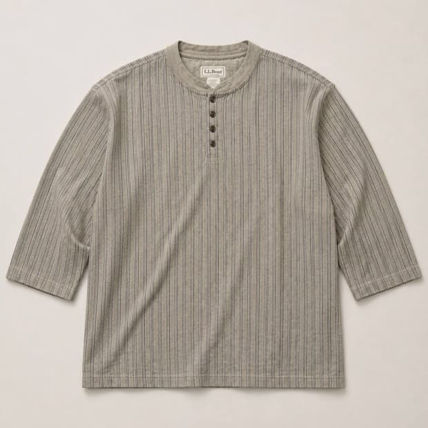 L.L.Bean 엘엘빈 스트라이프 7부 헨리넥