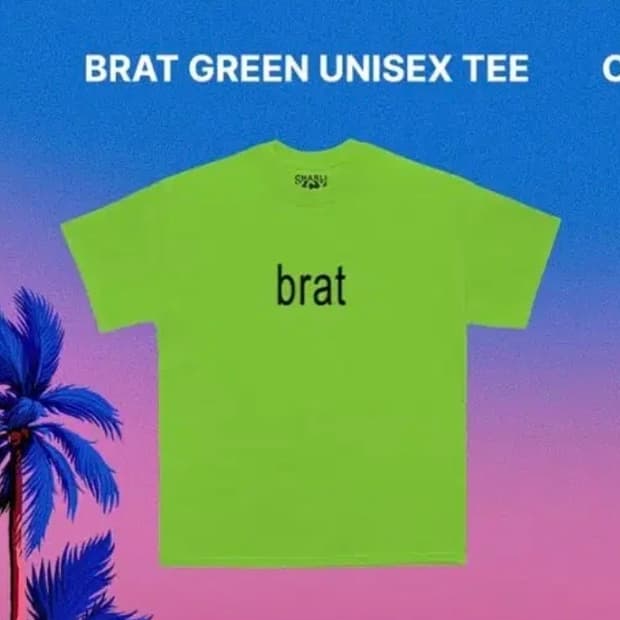 찰리 xcx brat 티셔츠 공식 MD