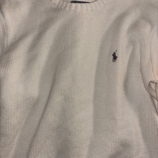 폴로 화이트 니트