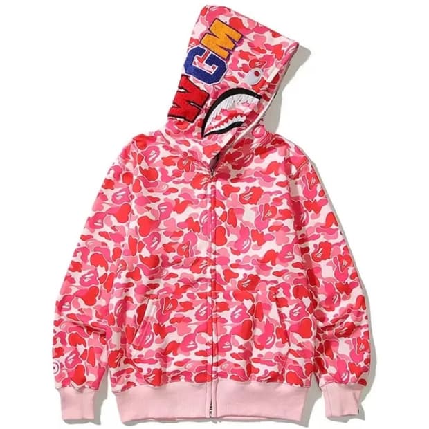 베이프 샤크후드 핑크 새상품