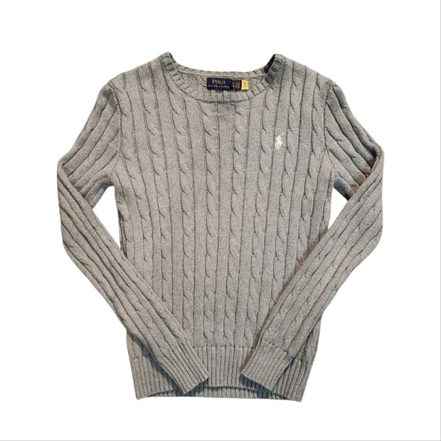 폴로 랄프로렌 케이블 니트 회색 (XS)