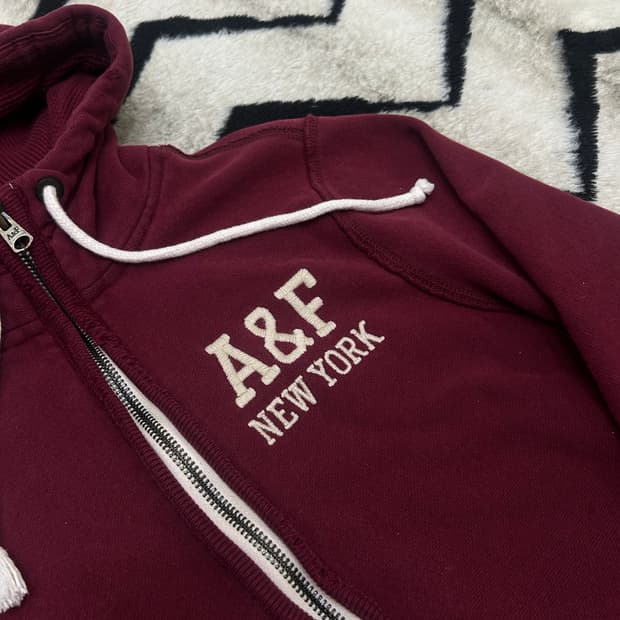 [L]아베크롬비 그런지 후드집업/기모/버건디