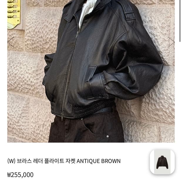 (W) 브라스 플라이트 자켓 앤틱 브라운