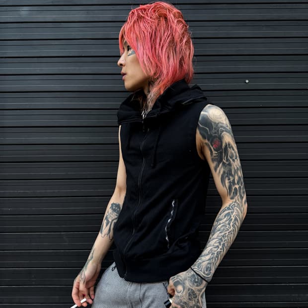 Burnings Sho - Black Gimic Hood Zip-Up