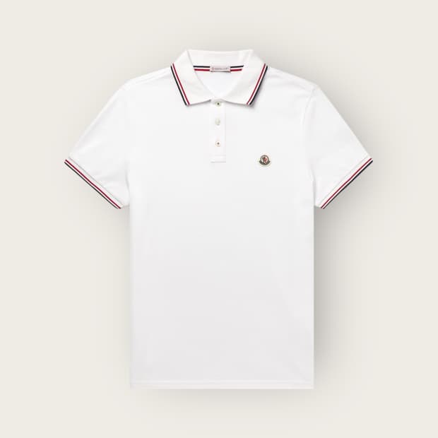 L/ 몽클레어 3선 트리밍 와펜패치 피케 반팔