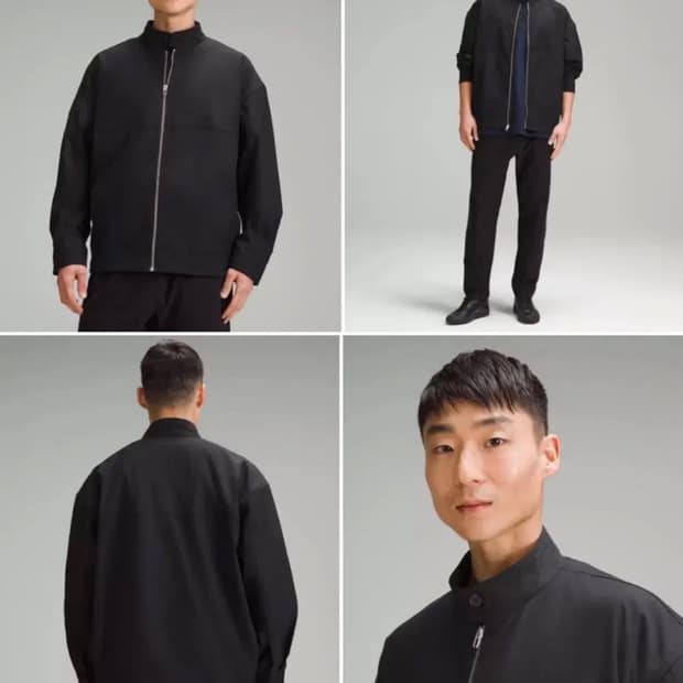 (S) 룰루레몬 스무스 트윌 풀집 자켓 블랙