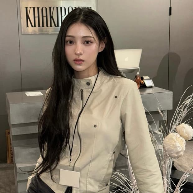 카키포인트 리벳 코튼 자켓 베이지