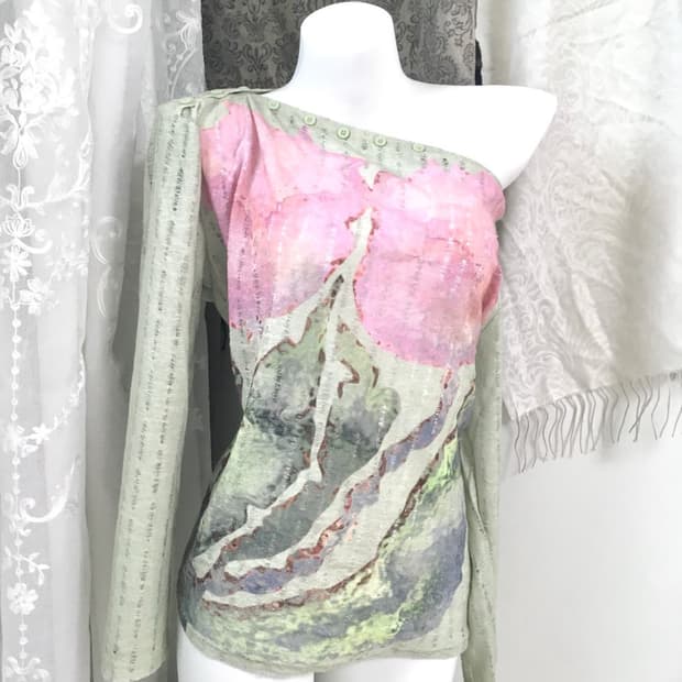 오리엔탈 페어리 프린팅 탑