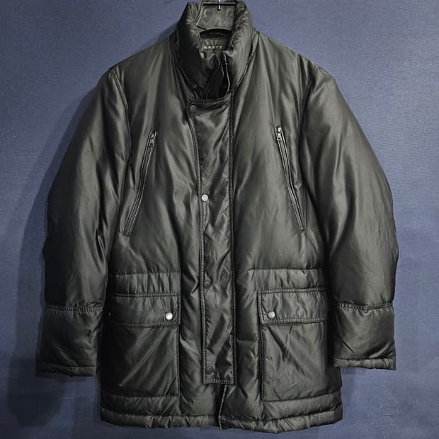 띠어리 블랙컬러 남성 95 다운 하프패딩 