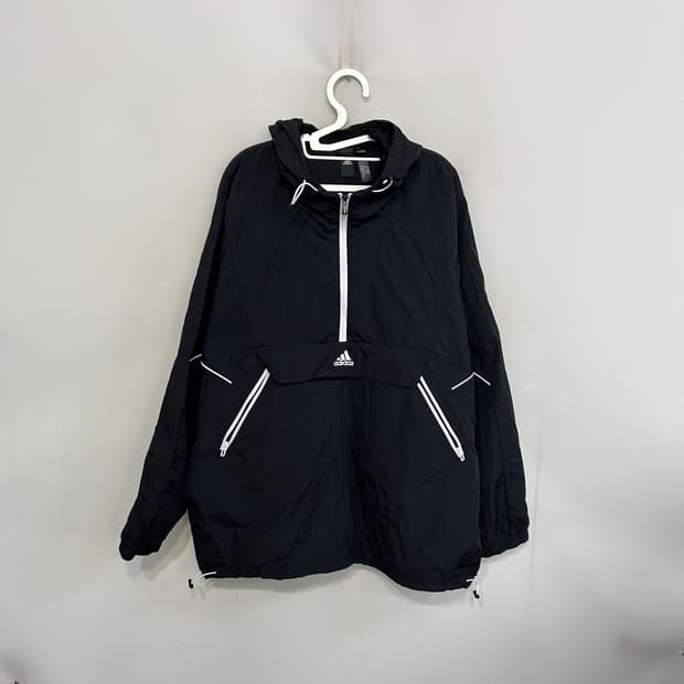 아디다스 블랙 후드 아노락 3XL 빅사이즈
