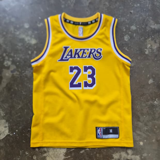 M) 키즈 NBA LA 레이커스 르브론 제임스 키즈 유니폼 져지