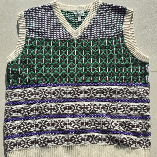 COS 니트 조끼 XL