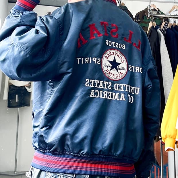 컨버스 90s 제팬 올스타 네이비 샤틴블루종 자켓