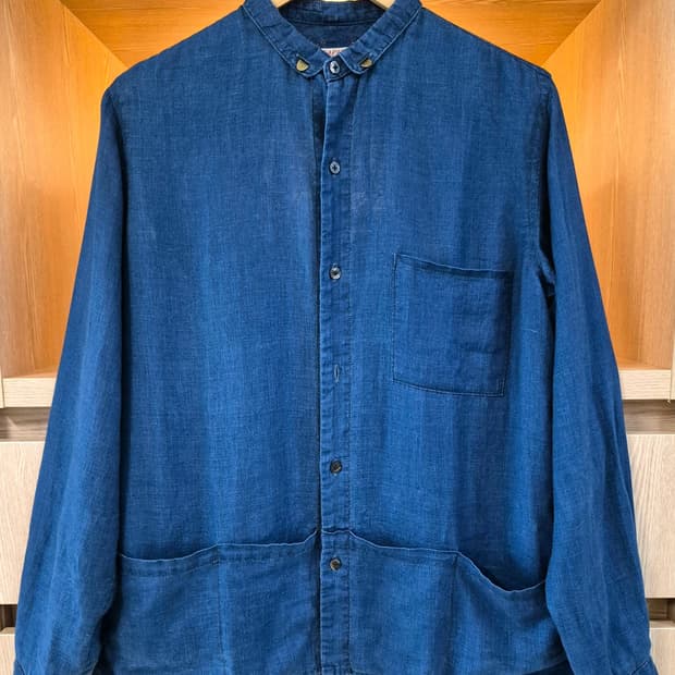 KAPITAL Indigo Linen Work Shirt [M]