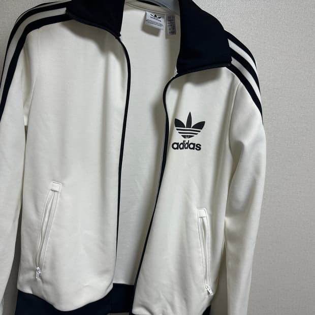 아디다스 베켄바우어 트랙탑 화이트 S