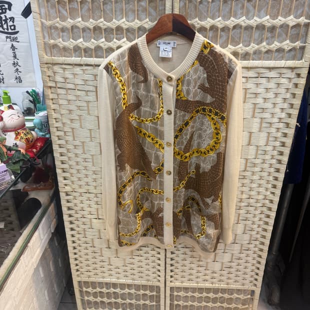 40/66 정품 셀린느 실크혼방 가디건 팝니다