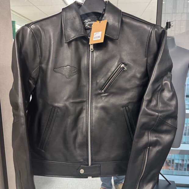 Stussy 25fw Biker 레더 Jacket Black M사이즈