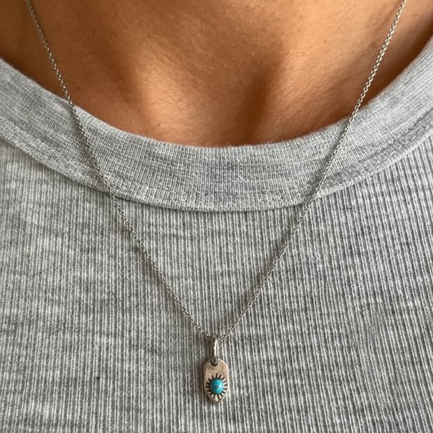 (925) 터키석 미니팬던트 목걸이