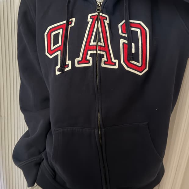 갭 네이비 후드집업 L