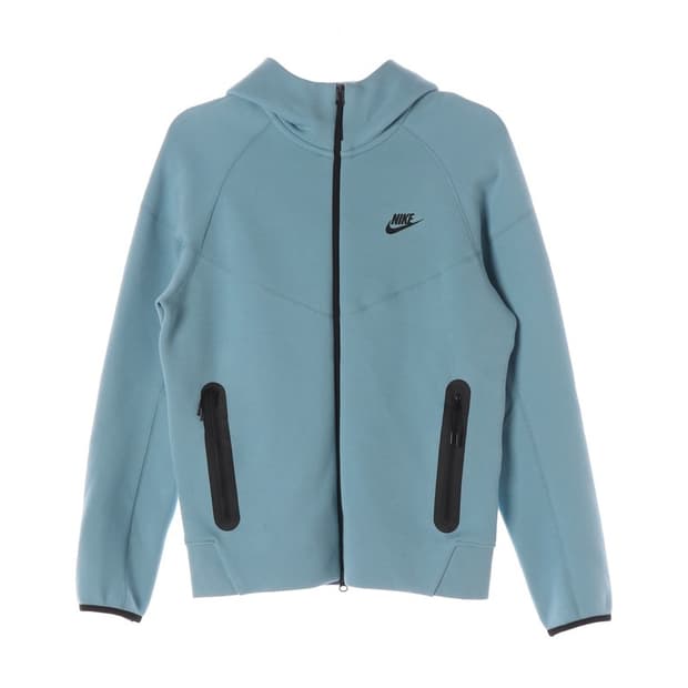 나이키 테크플리스 스카이블루 후드 집업 M