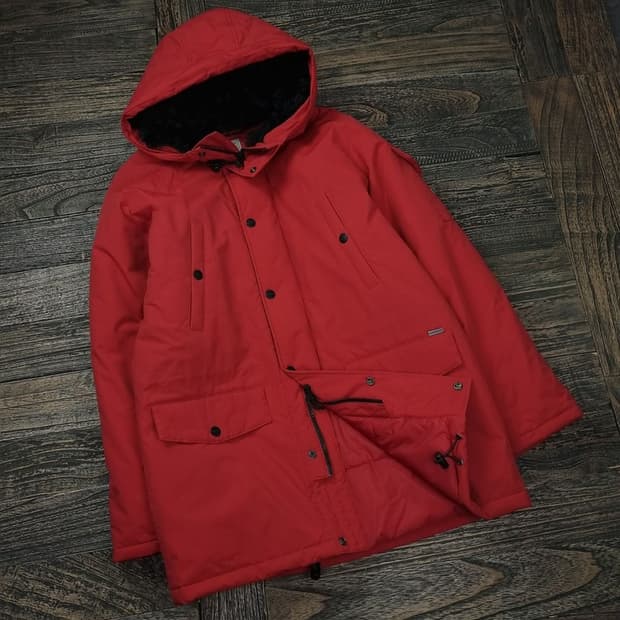 [CARHARTT] 칼하트 로고 패치 야상 패딩 레드 M16600