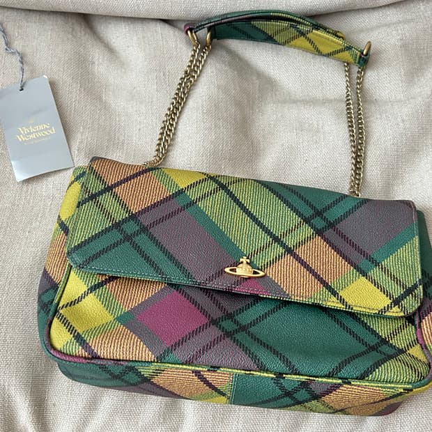 비비안웨스트우드 빈티지 체크 숄더백 (상태 최상)