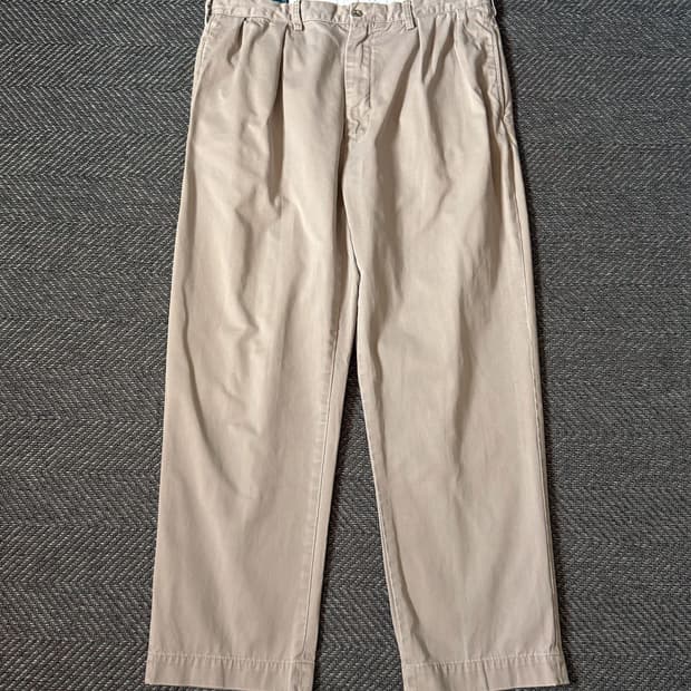 (36) 폴로 랄프로렌 앤드류 더블 플리츠 치노 팬츠