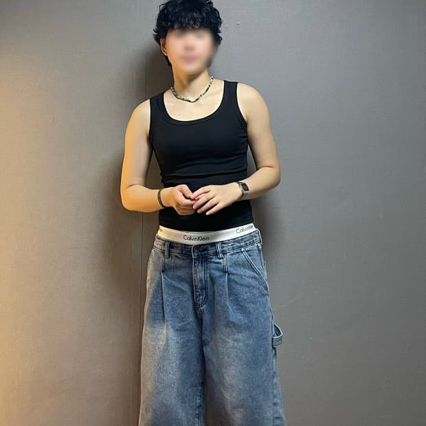 DIMITRI BLACK 데님 버뮤다 팬츠 카펜터 반바지