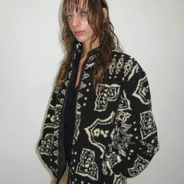 썬번프로젝트 페이즐리 플리스 paisley fleece